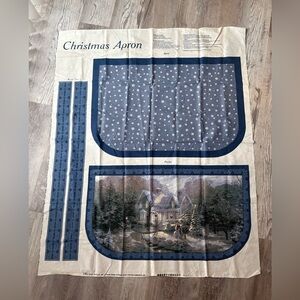 Christmas Apron Fabric Panel